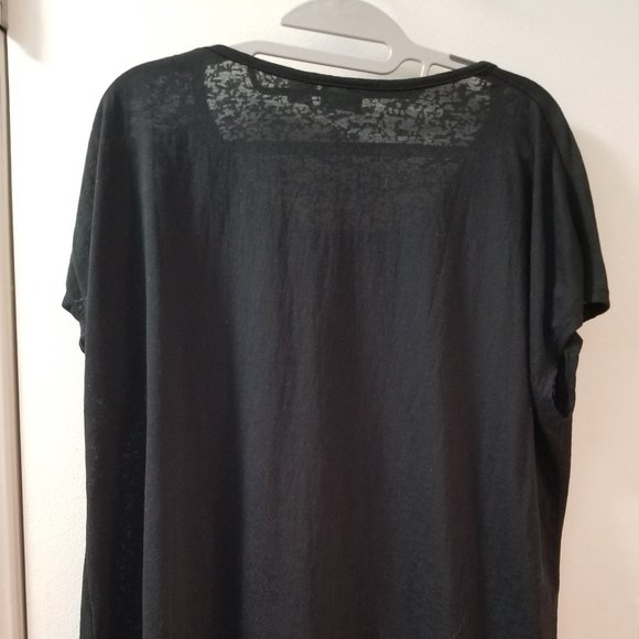 Faith Scoop neck cross with studs short sleeve top - Picture 5 of 6